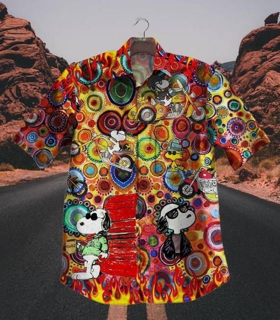 Hawaii Shirt Hot Ghost Rider Snoopy Vintage Hawaiian Shirt-zx11507