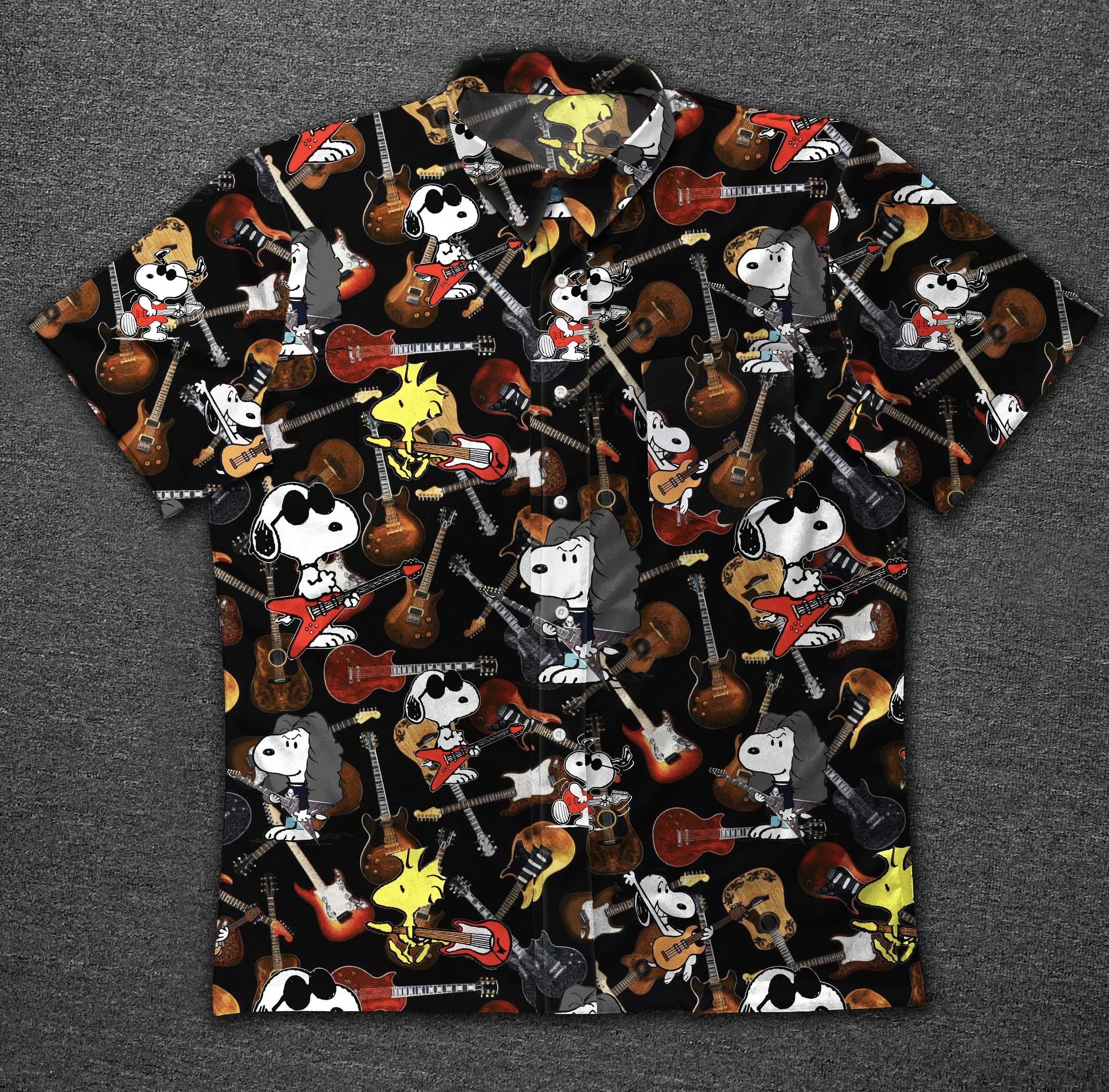 Hawaii Shirt Music Snoopy Vintage Cotton Hawaiian Shirt-zx10404