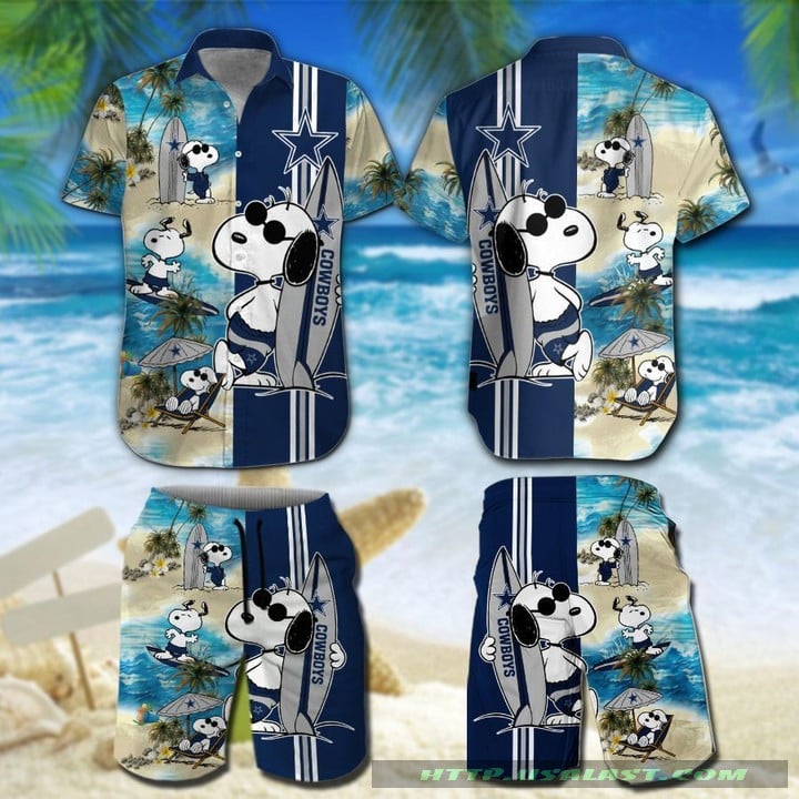 Dallas Cowboys Snoopy Surfing Hawaiian Shirt