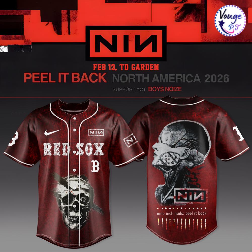 Boston Red Sox x NIN Nine Inch Nails Peel It Back Baseball Jersey 