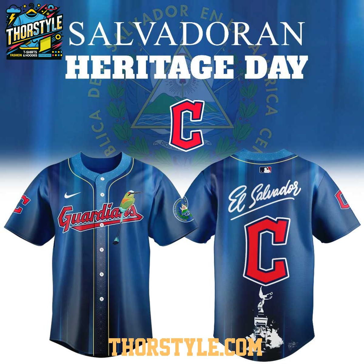 Cleveland Guardians Salvadoran Heritage Day 2026 x MLB Baseball Jersey 