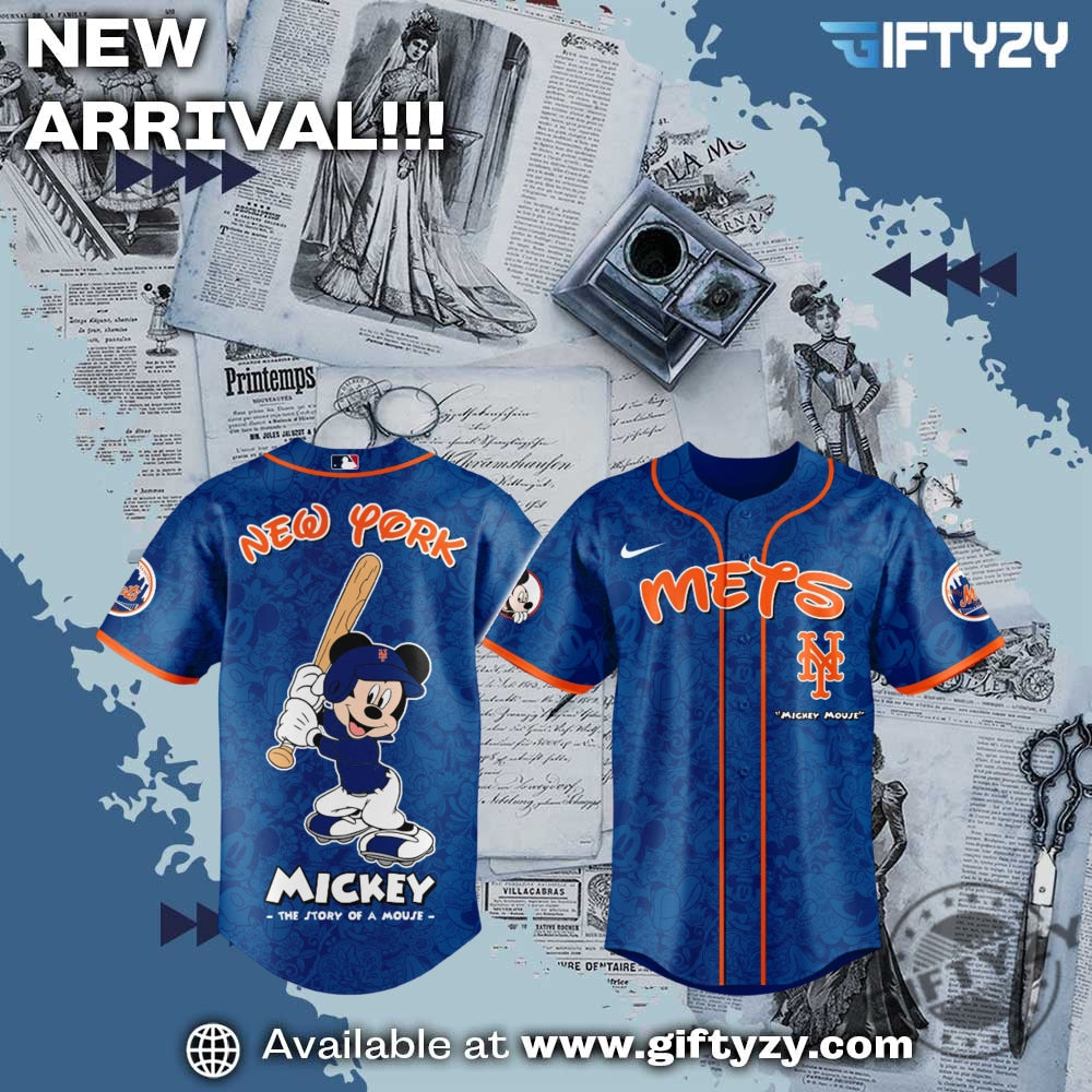 New York Mets Mlb Baseball X Disney Mickey Mouse Night Game Jersey 