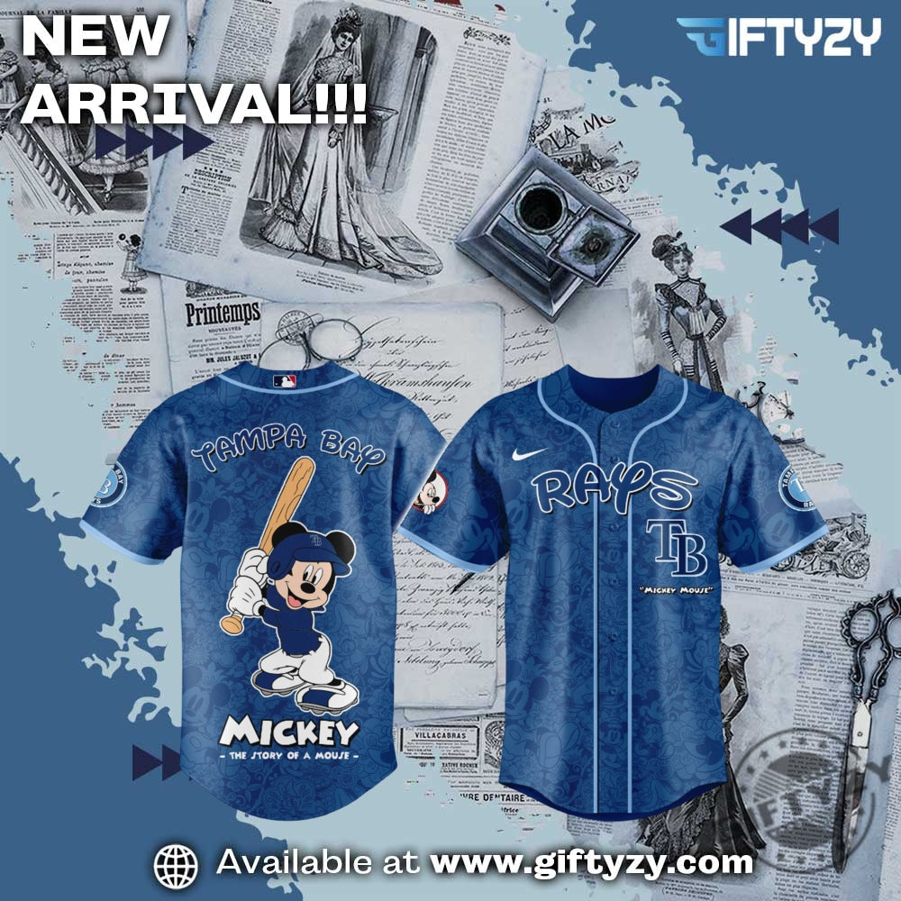 Tampa Bay Rays Mlb Baseball X Disney Mickey Mouse Night Game Jersey 