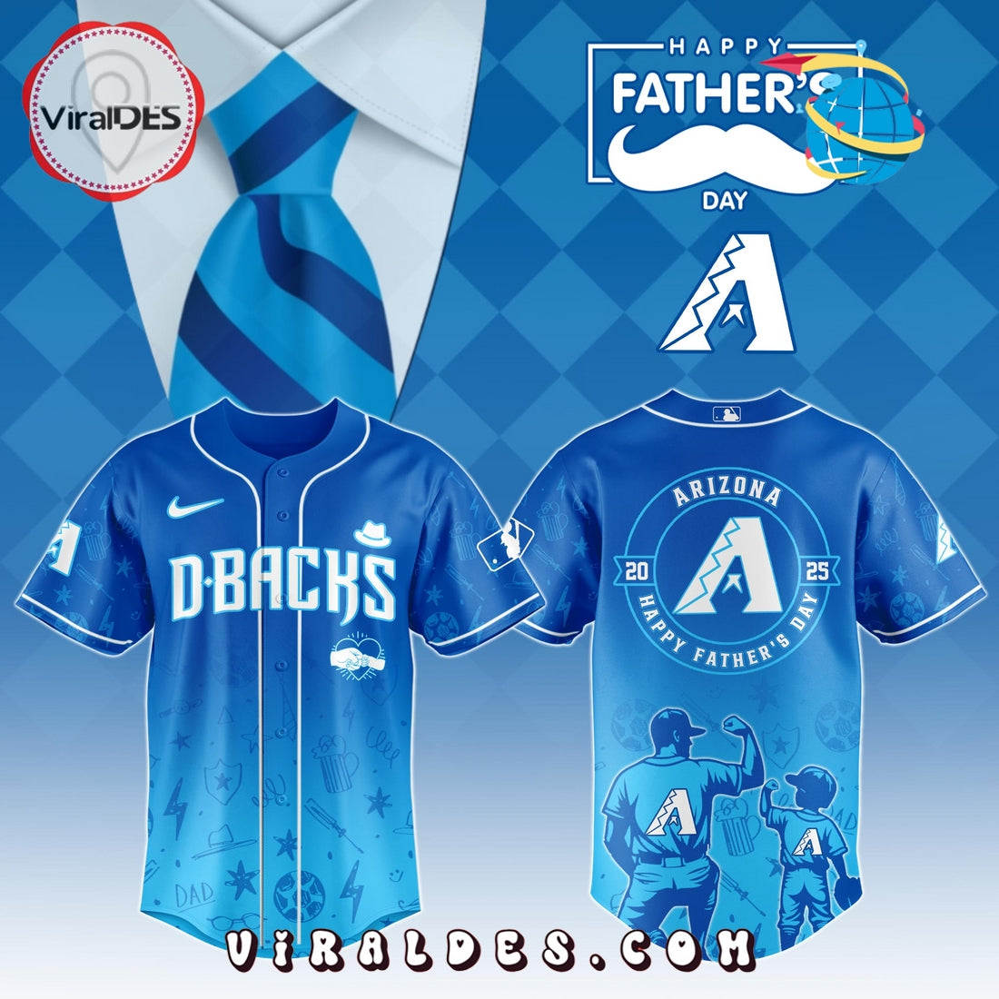 Arizona Diamondbacks Father's Day Baseball Jersey