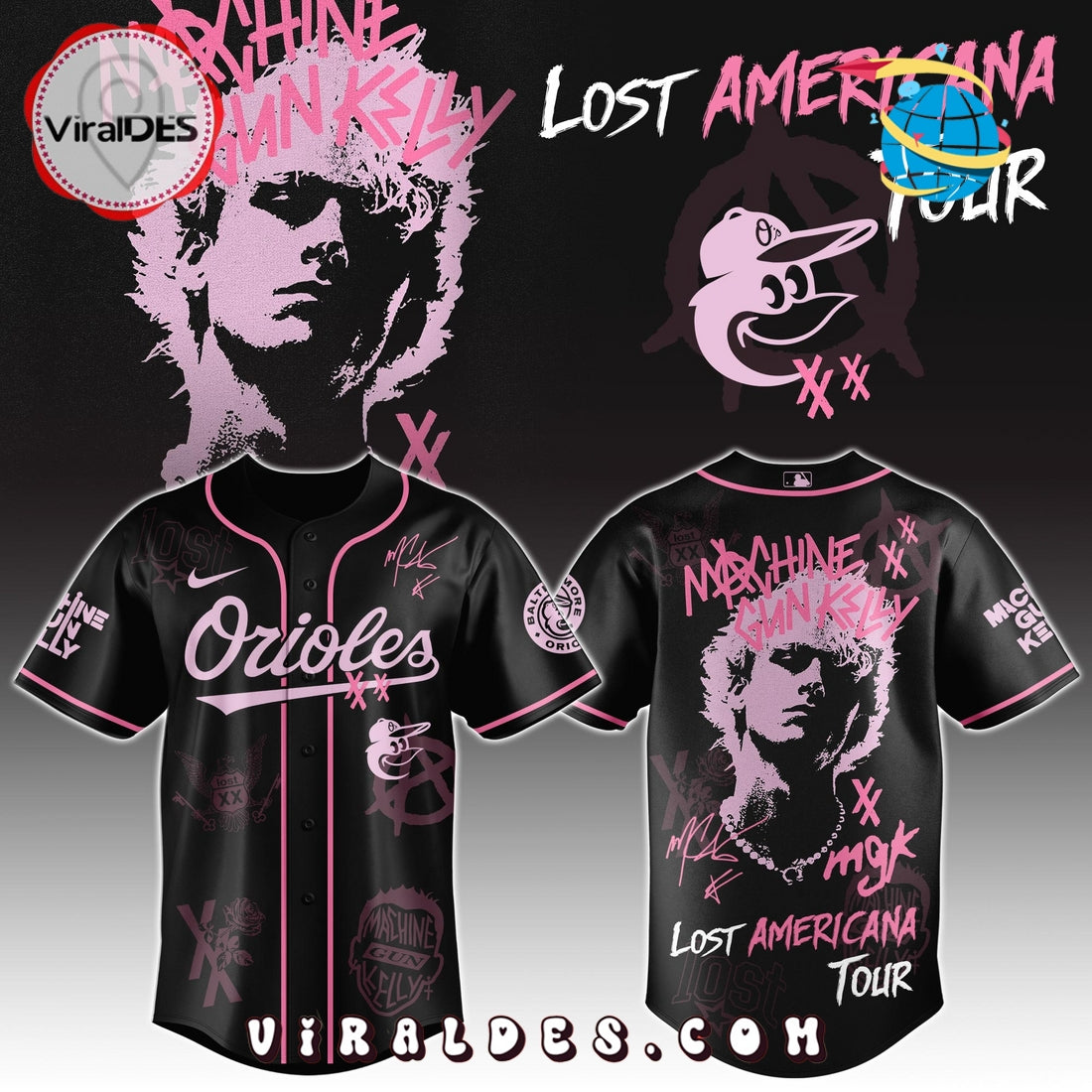MGK x Baltimore Orioles Men's Baseball Jersey - Limited 